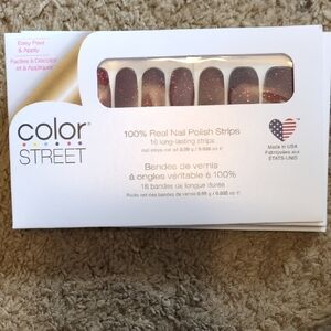 Russian Around Color Street Glittery Red Nail Strips